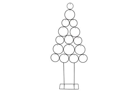 Metal Circle Tree 50x14x118cm Nm