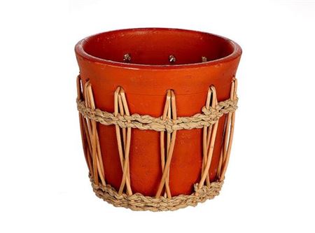 Pot Clay Rattan Rope D17