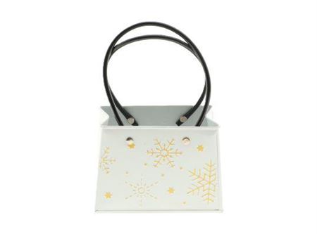 Pot Baggy Snowflake L16w8h11.5